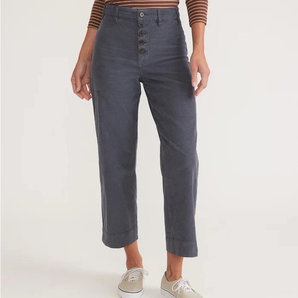 Marine Layer Pants - Marine Layer button fly corduroy cropped pants